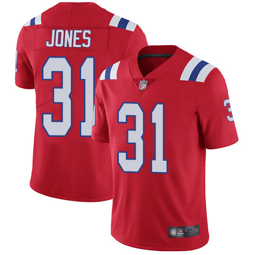 New England Patriots Football 31 Vapor Limited Red Men Jonathan Jones Alternate NFL Jersey